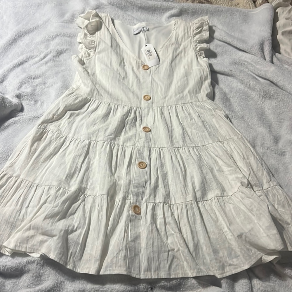 Babydoll dress. New w tags. White. So cute